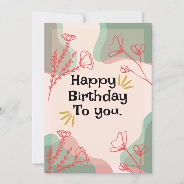 Herzlichen Glückwunsch zum Geburtstag - individuel Einladung (Vorderseite)