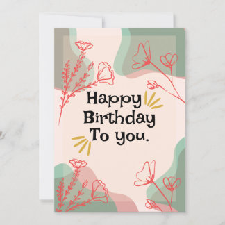 Herzlichen Glückwunsch zum Geburtstag - individuel Einladung