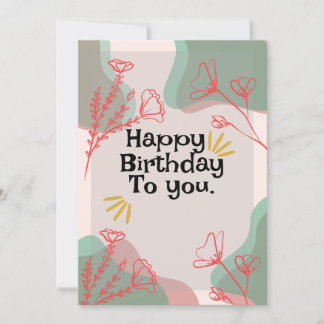 Herzlichen Glückwunsch zum Geburtstag - individuel Einladung