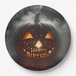 Herzlichen Glückwunsch zum Geburtstag Jack-o-Later Pappteller