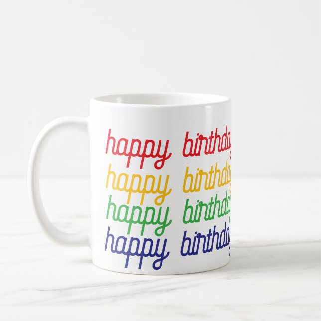 Herzlichen Glückwunsch zum Geburtstag Kaffee Tasse (Links)