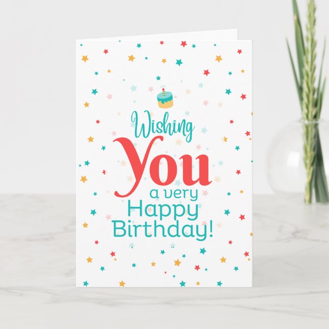 Herzlichen Glückwunsch zum Geburtstag Karte (Vorderseite)