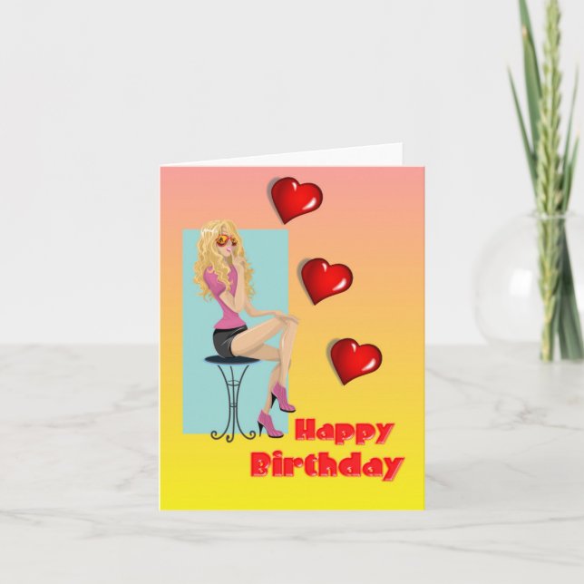 Herzlichen Glückwunsch zum Geburtstag Karte (Vorderseite)