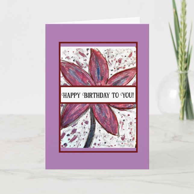 Herzlichen Glückwunsch zum Geburtstag! Karte (Vorderseite)