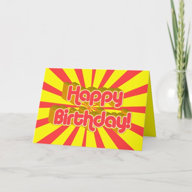 Herzlichen Glückwunsch zum Geburtstag! Karte (Vorderseite)