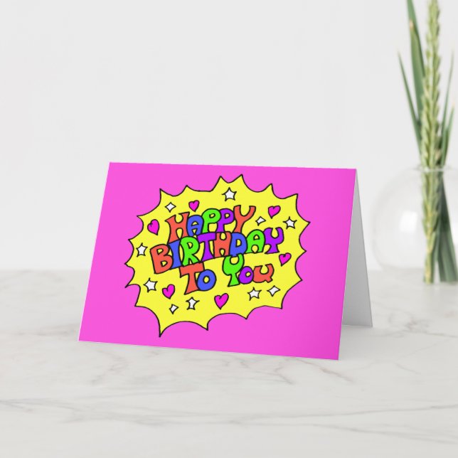 Herzlichen Glückwunsch zum Geburtstag Karte (Vorderseite)