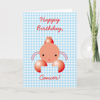 Herzlichen Glückwunsch zum Geburtstag, Krebs! Karte