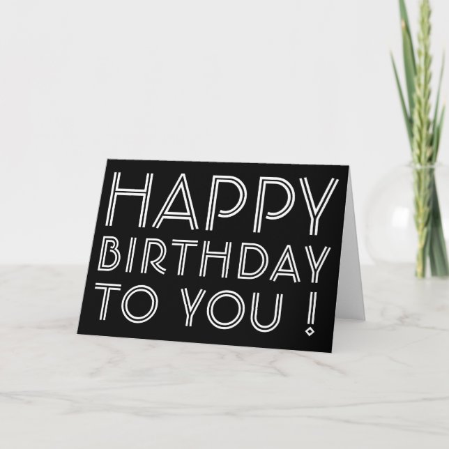 "Herzlichen Glückwunsch zum Geburtstag!" Leerseite Karte (Vorderseite)