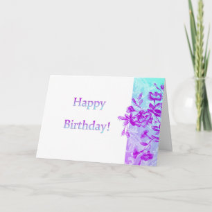 Herzlichen Glückwunsch zum Geburtstag (lila) Karte