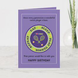 Herzlichen Glückwunsch zum Geburtstag, lila 🎾 Ten Karte