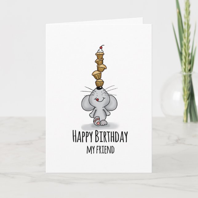 Herzlichen Glückwunsch zum Geburtstag meines Freun Karte (Vorderseite)