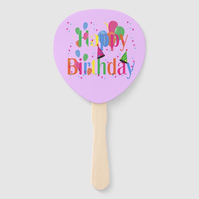 Herzlichen Glückwunsch zum Geburtstag mit Ballons  Fächer (Vorderseite)
