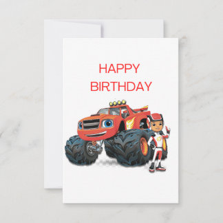 Herzlichen Glückwunsch zum Geburtstag Monster Auto Einladung
