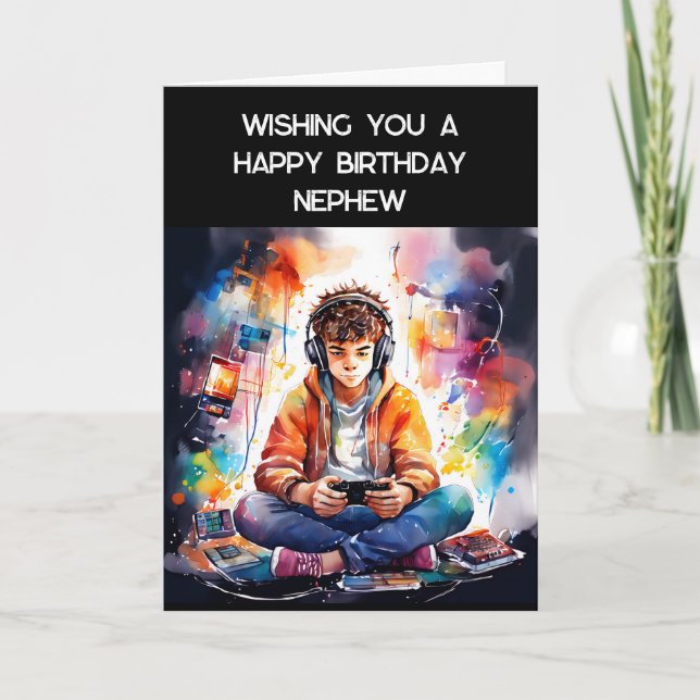 Herzlichen Glückwunsch zum Geburtstag Nephew | Gam Karte (Vorderseite)