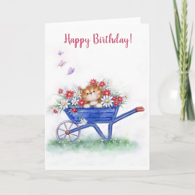 Herzlichen Glückwunsch zum Geburtstag, niedliche K Karte (Vorderseite)