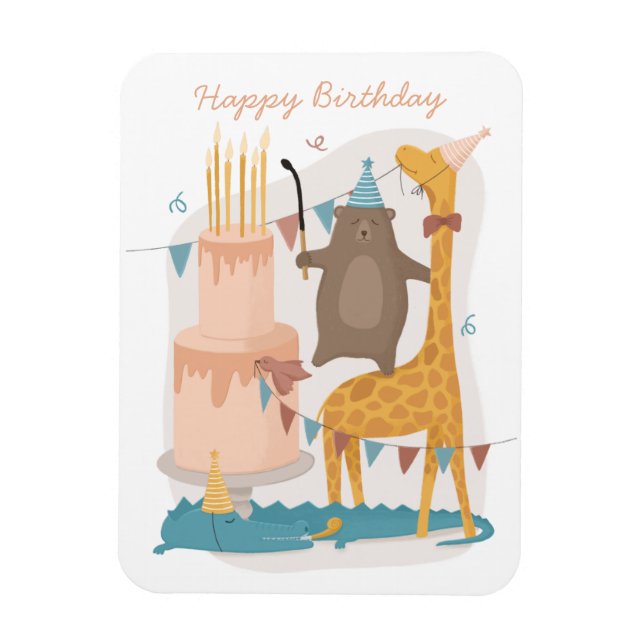 Herzlichen Glückwunsch zum Geburtstag. Niedliche T Magnet (Vertikal)