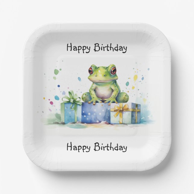 Herzlichen Glückwunsch zum Geburtstag Niedlicher G Pappteller (Vorderseite)