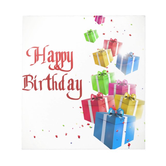 Herzlichen Glückwunsch zum Geburtstag! Notizblock (Vorderseite)