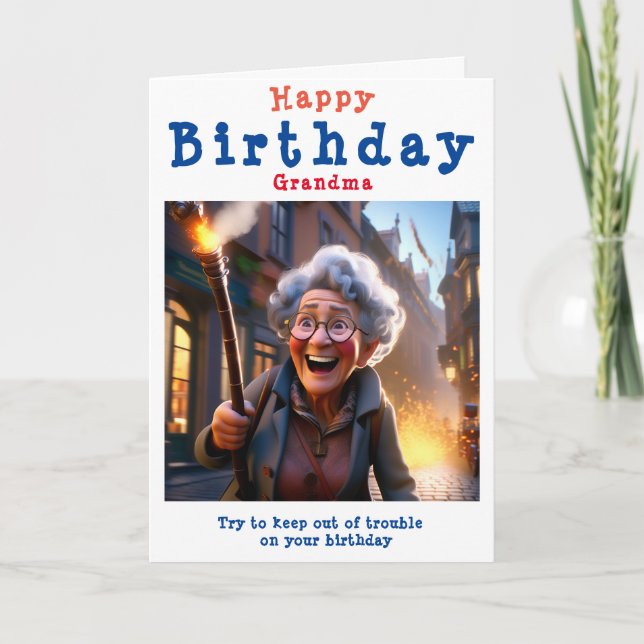 Herzlichen Glückwunsch zum Geburtstag Oma - bearbe Karte (Vorderseite)