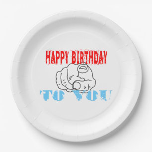 Herzlichen Glückwunsch zum Geburtstag! Pappteller