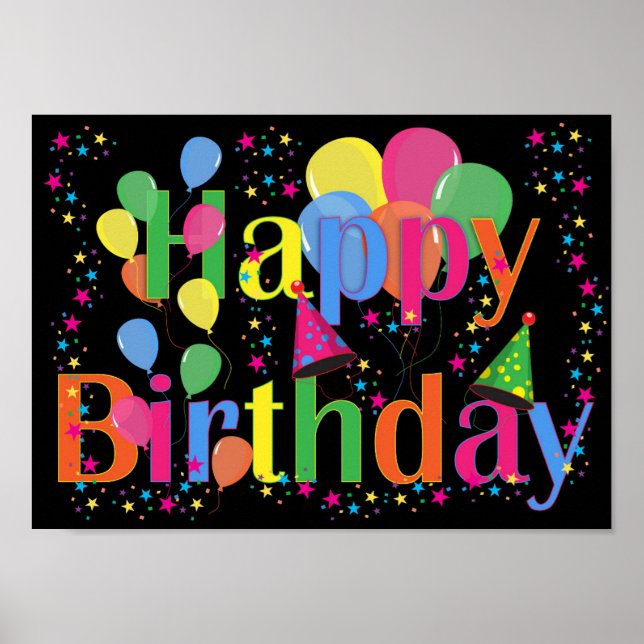 Herzlichen Glückwunsch zum Geburtstag Poster (Vorne)