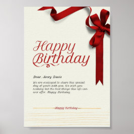 Herzlichen Glückwunsch zum Geburtstag. Poster