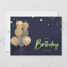 Herzlichen Glückwunsch zum Geburtstag! Postkarte