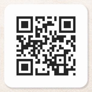 Herzlichen Glückwunsch zum Geburtstag! QR-Code Rechteckiger Pappuntersetzer