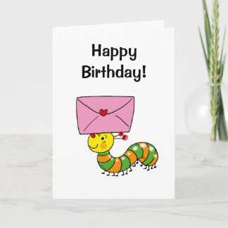 Herzlichen Glückwunsch zum Geburtstag (Raupe) Karte