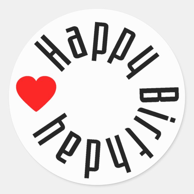 Herzlichen Glückwunsch zum Geburtstag Runder Aufkleber (Vorderseite)