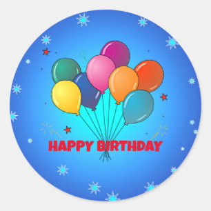 Herzlichen Glückwunsch zum Geburtstag, Runder Aufkleber