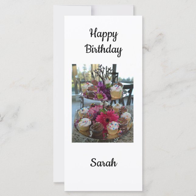 Herzlichen Glückwunsch zum Geburtstag Sarah Karte (Vorderseite)