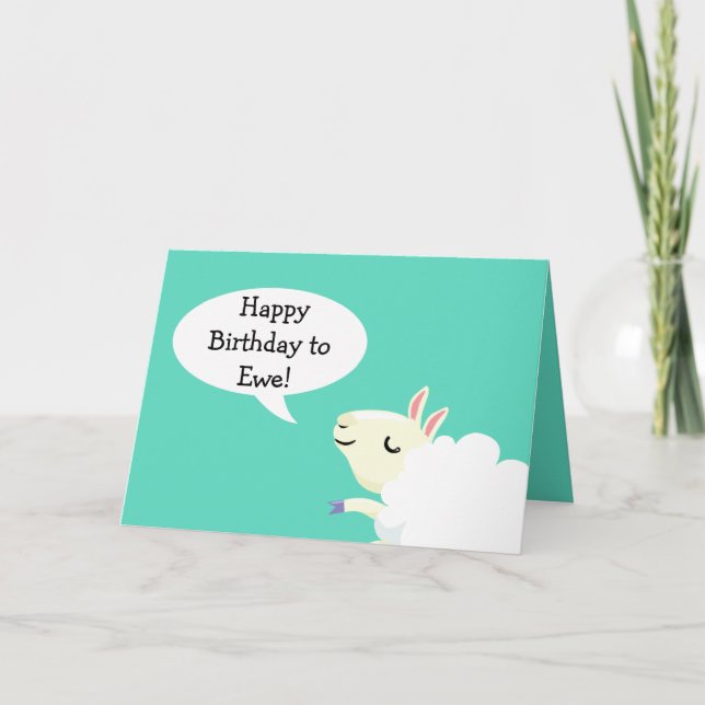 Herzlichen Glückwunsch zum Geburtstag! Schafkarte Karte (Vorderseite)