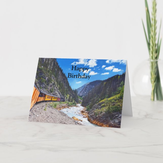 Herzlichen Glückwunsch zum Geburtstag, Schmalspurb Karte (Vorderseite)