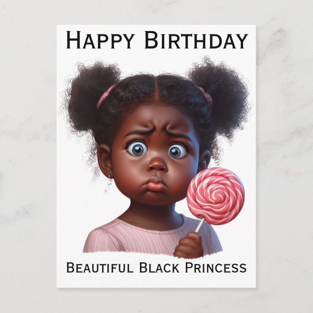 Herzlichen Glückwunsch zum Geburtstag, schönes Mäd Postkarte (Vorderseite)