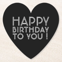 "Herzlichen Glückwunsch zum Geburtstag!" Schwarz u