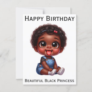 Herzlichen Glückwunsch zum Geburtstag schwarze Pri Postkarte