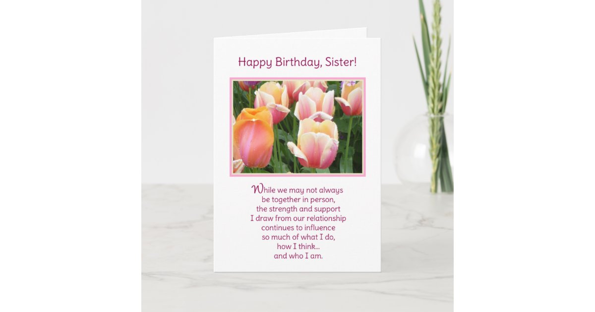Herzlichen Gluckwunsch Zum Geburtstag Schwester Karte Zazzle Ch