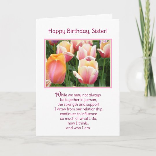 Herzlichen Gluckwunsch Zum Geburtstag Schwester Karte Zazzle Ch