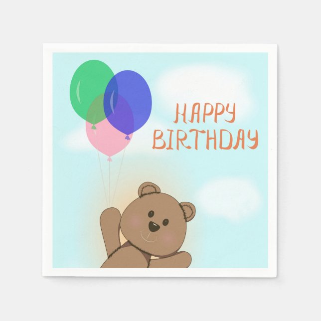 Herzlichen Glückwunsch zum Geburtstag Serviette (Vorderseite)