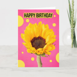 Herzlichen Glückwunsch zum Geburtstag Sonnenblume  Feiertagskarte