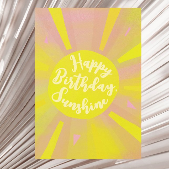 Herzlichen Glückwunsch zum Geburtstag Sonnenschein Dankeskarte (Von Creator hochgeladen)
