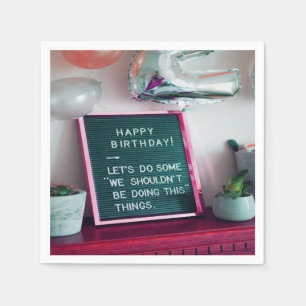Herzlichen Glückwunsch zum Geburtstag! Sonniges Serviette