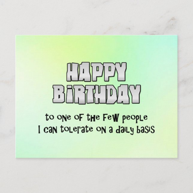 Herzlichen Glückwunsch zum Geburtstag Spaß Postkarte (Vorderseite)