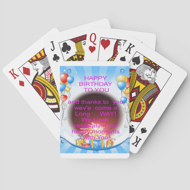 Herzlichen Glückwunsch zum Geburtstag Spielkarten (Rückseite)