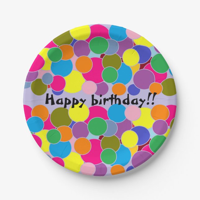 Herzlichen Glückwunsch zum Geburtstag Spielspass B Pappteller (Vorderseite)