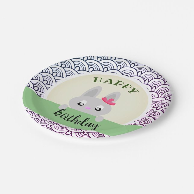 Herzlichen Glückwunsch zum Geburtstag (Tiere), Doo Pappteller (Schrägansicht)