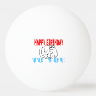 Herzlichen Glückwunsch zum Geburtstag! Tischtennisball