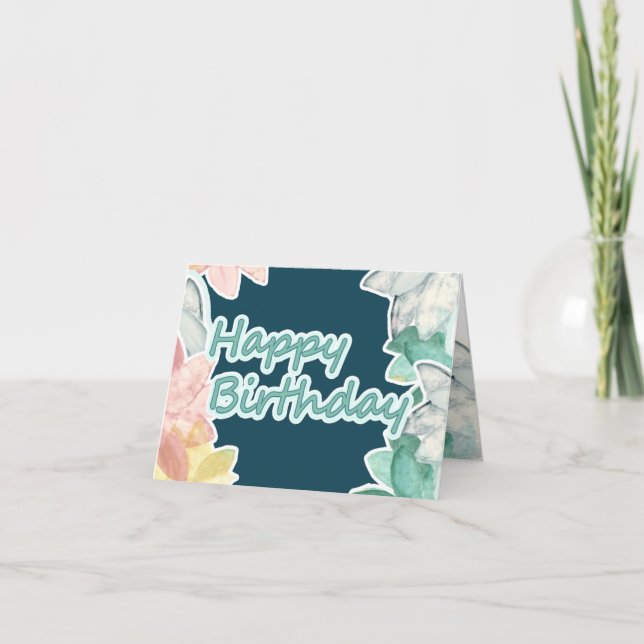 Herzlichen Glückwunsch zum Geburtstag - Tropische  Karte (Vorderseite)