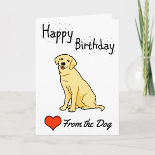 Herzlichen Glückwunsch zum Geburtstag vom Hund Karte